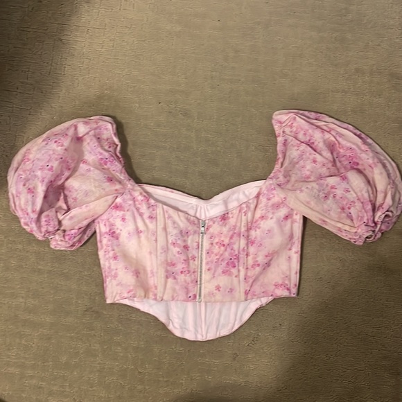 Bardot Kiah Corset Top in Pink Floral - Picture 3 of 4